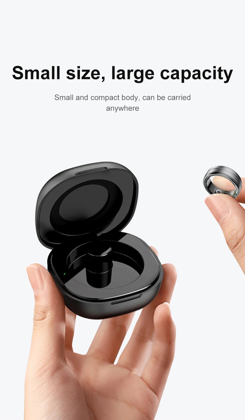 2025 Smart Ring for Men Women, Heart Rate Blood Oxygen Monitor, IP68 & 5ATM Waterproof, Multi-sport Mode, Couple Rings Best Gift