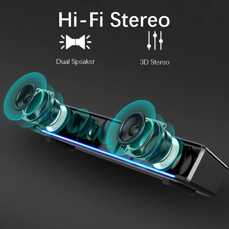 New Soundbar Wired And Wireless Bluetooth 5.0 Speaker For TV Soundbar With Subwoofer Wireless Bluetooth Sound Bar For TV Laptop