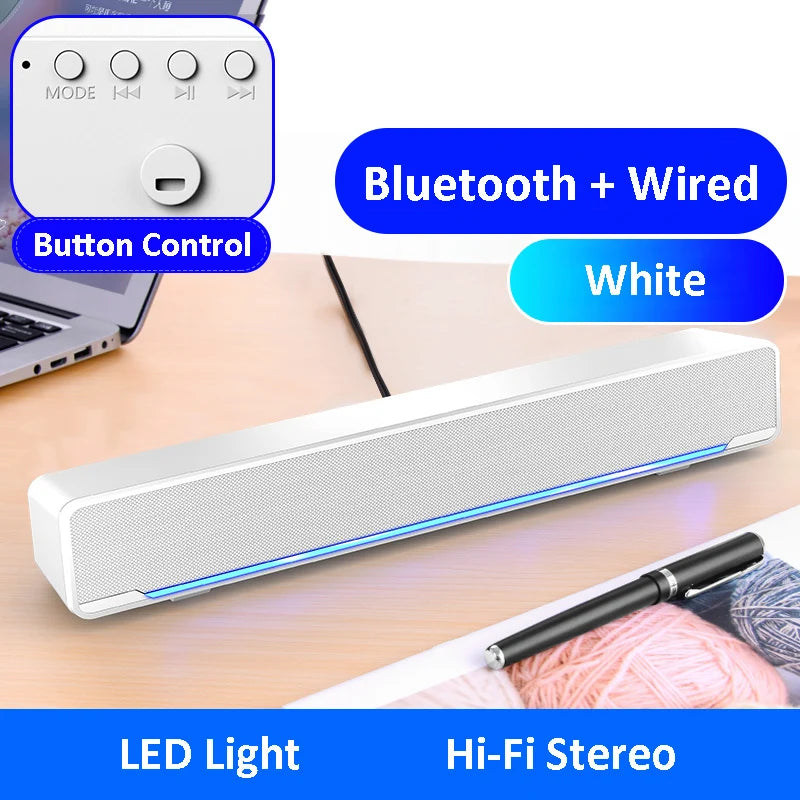 New Soundbar Wired And Wireless Bluetooth 5.0 Speaker For TV Soundbar With Subwoofer Wireless Bluetooth Sound Bar For TV Laptop