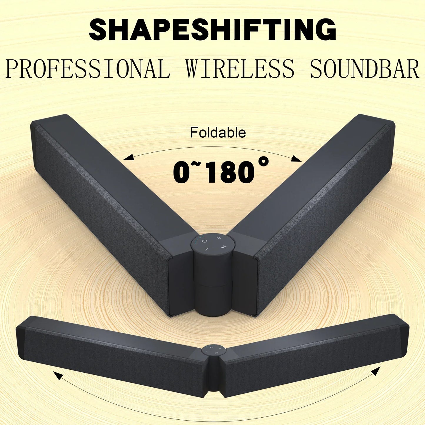 TV Sound Bar BT 5.1 Wireless Speakers with FM Collapsible Soundbar Home Theater Surround Sound System TF Card/Aux/RCA