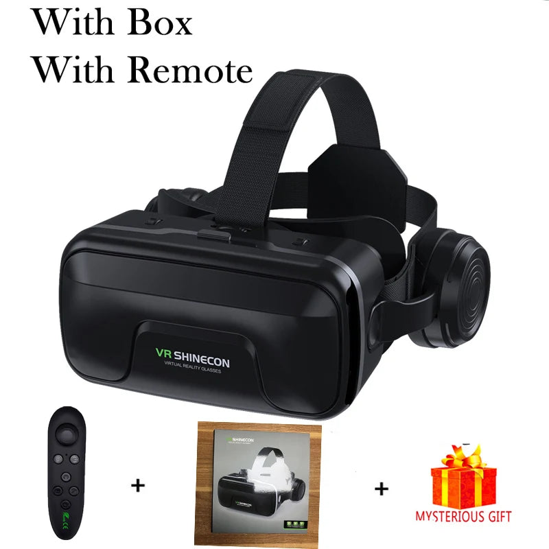 3D Virtual Reality VR Glasses For Phone Mobile Smartphones 7 Inch Headset Helmet With Controllers Game Wirth Real Viar Goggles