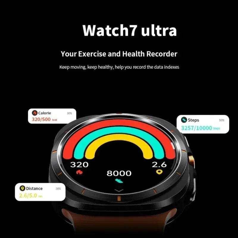 2025 New Sports Fitness Tracker Screen Watch Multi-function W7 GPS Bluetooth Connection Healthy Accessories Altimeter Bip