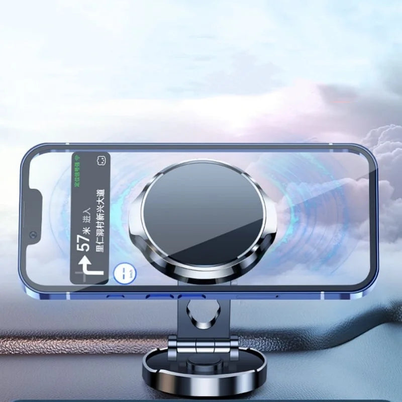 Mobile Phone Stand Strong Magnetic Car Holder 720 ° Foldable Round Bracket Support for Universal Phones Mount Holders in Car