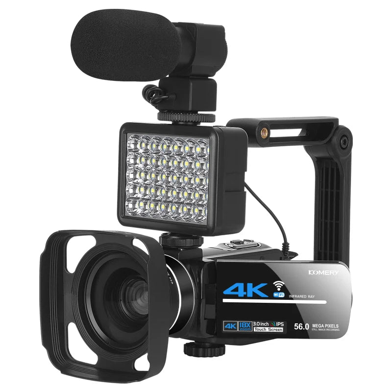 4K Video Camera 56MP Digital Video Camera 18X Digital Zoom Camera Recorder Vlog Camera YouTube WiFi Livestream Webcam Camcorder