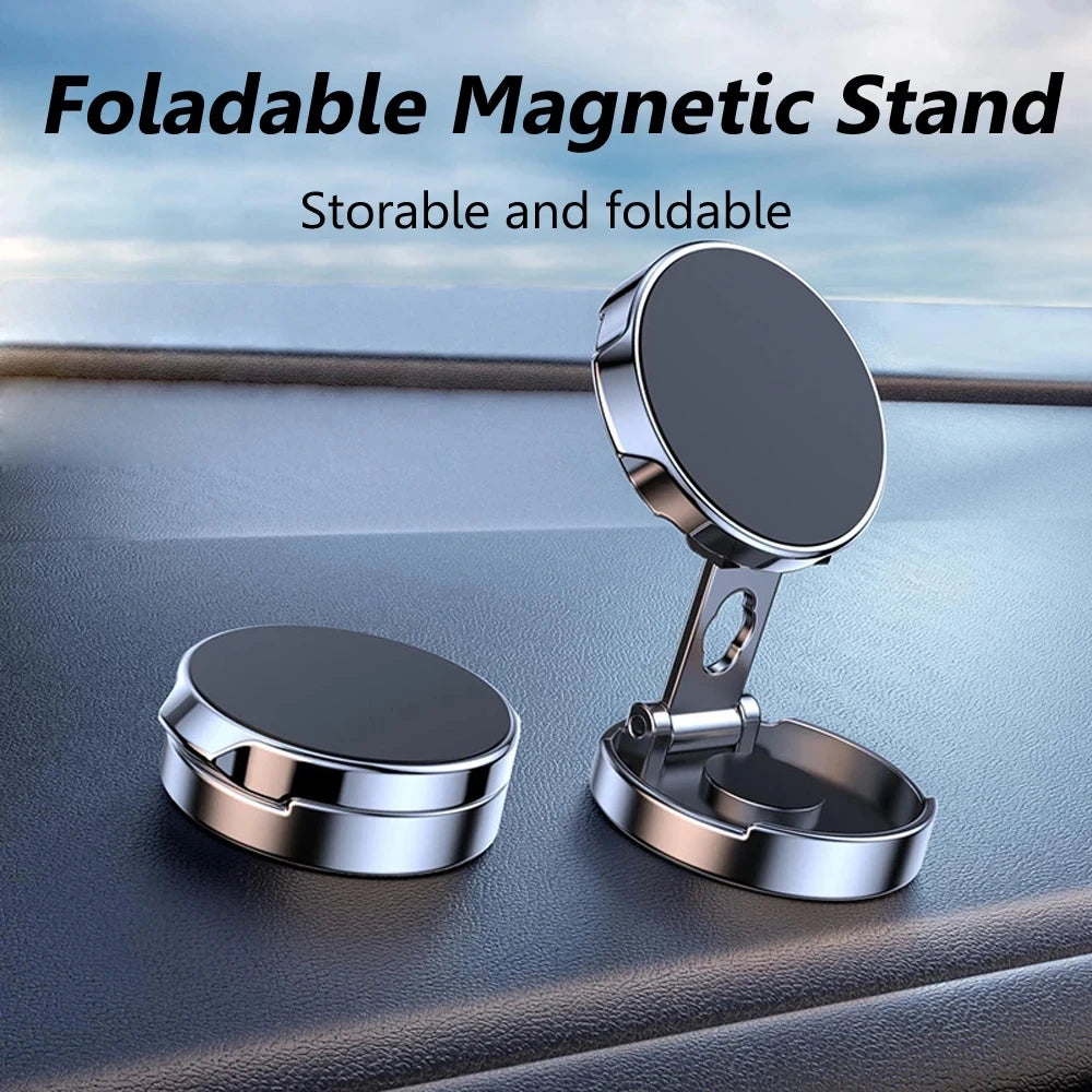 Mobile Phone Stand Strong Magnetic Car Holder 720 ° Foldable Round Bracket Support for Universal Phones Mount Holders in Car