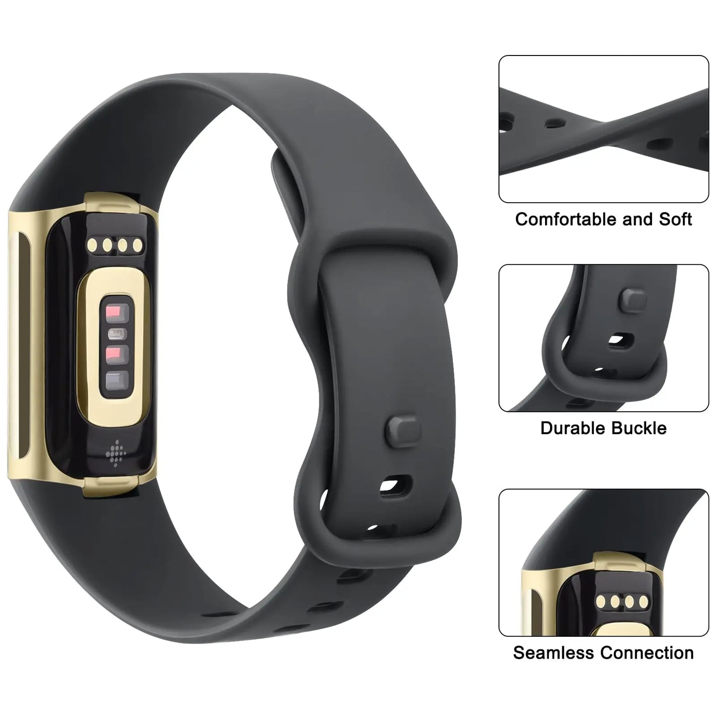 Fitbit Charge 6 band Accessories official soft Replacement wristband Sport Bracelet for Fitbit Charge 5 bands