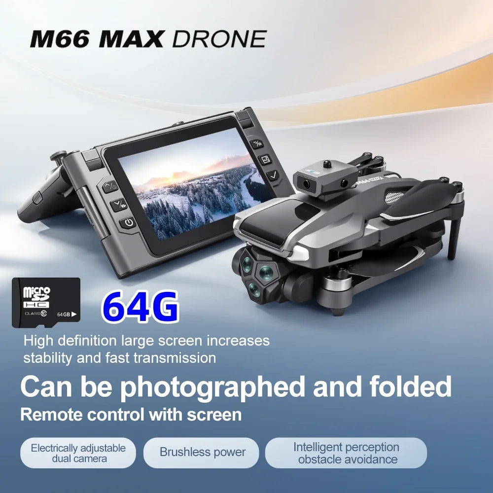 Drone Profesional 8K Dual Camera Brushless Motor Obstacle Avoidance Dron RC Helicopter Foldable Quadcopter