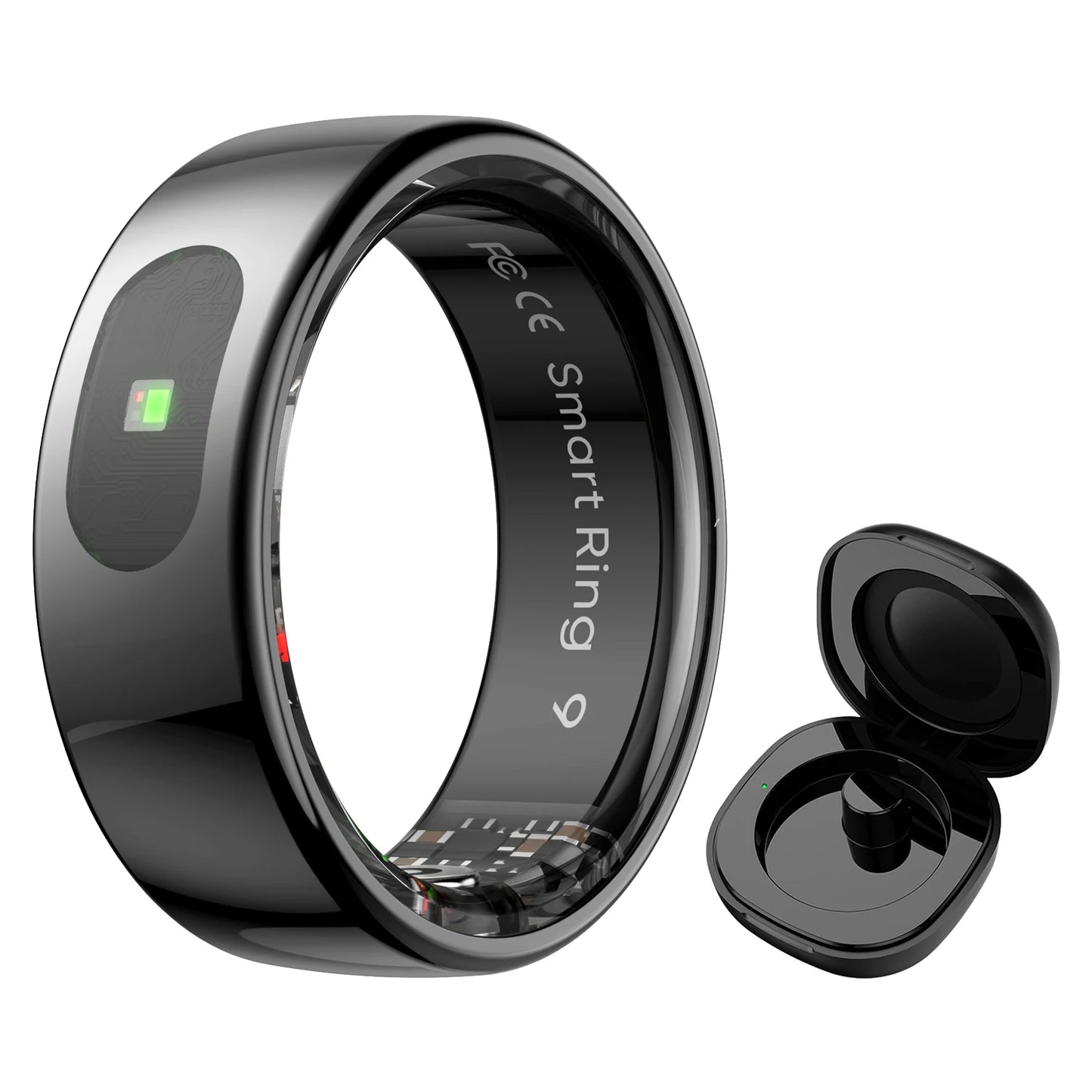 R08 Smart Ring For Men Women Touch Control Function Health Monitor IP68 5ATM Waterproof Skin Temperature Measure Smart Ring New