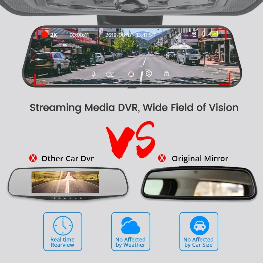 Dash Camera Car Cam Full HD 1080P Dashcam Touch Screen Black Box Picture Display Dvr Night Vision Dual Camera G-Sensor Parts