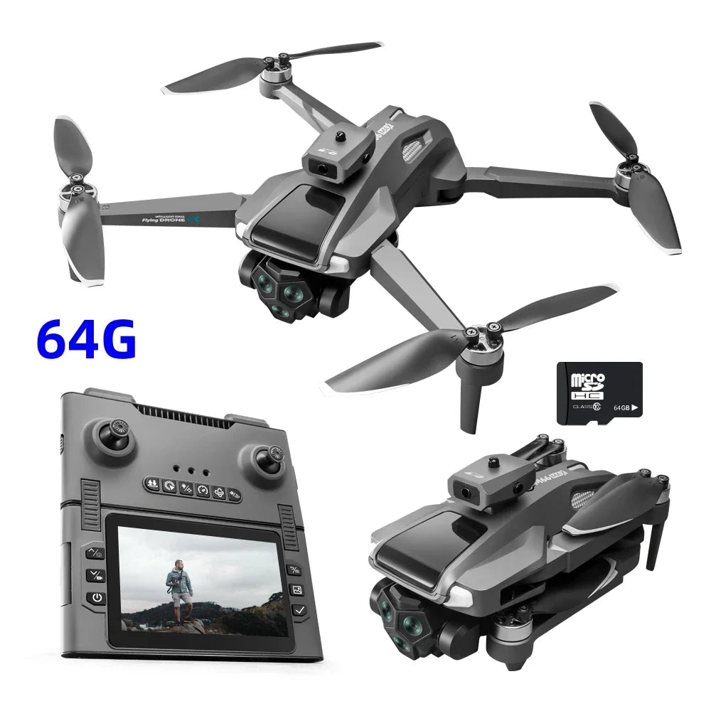 Drone Profesional 8K Dual Camera Brushless Motor Obstacle Avoidance Dron RC Helicopter Foldable Quadcopter