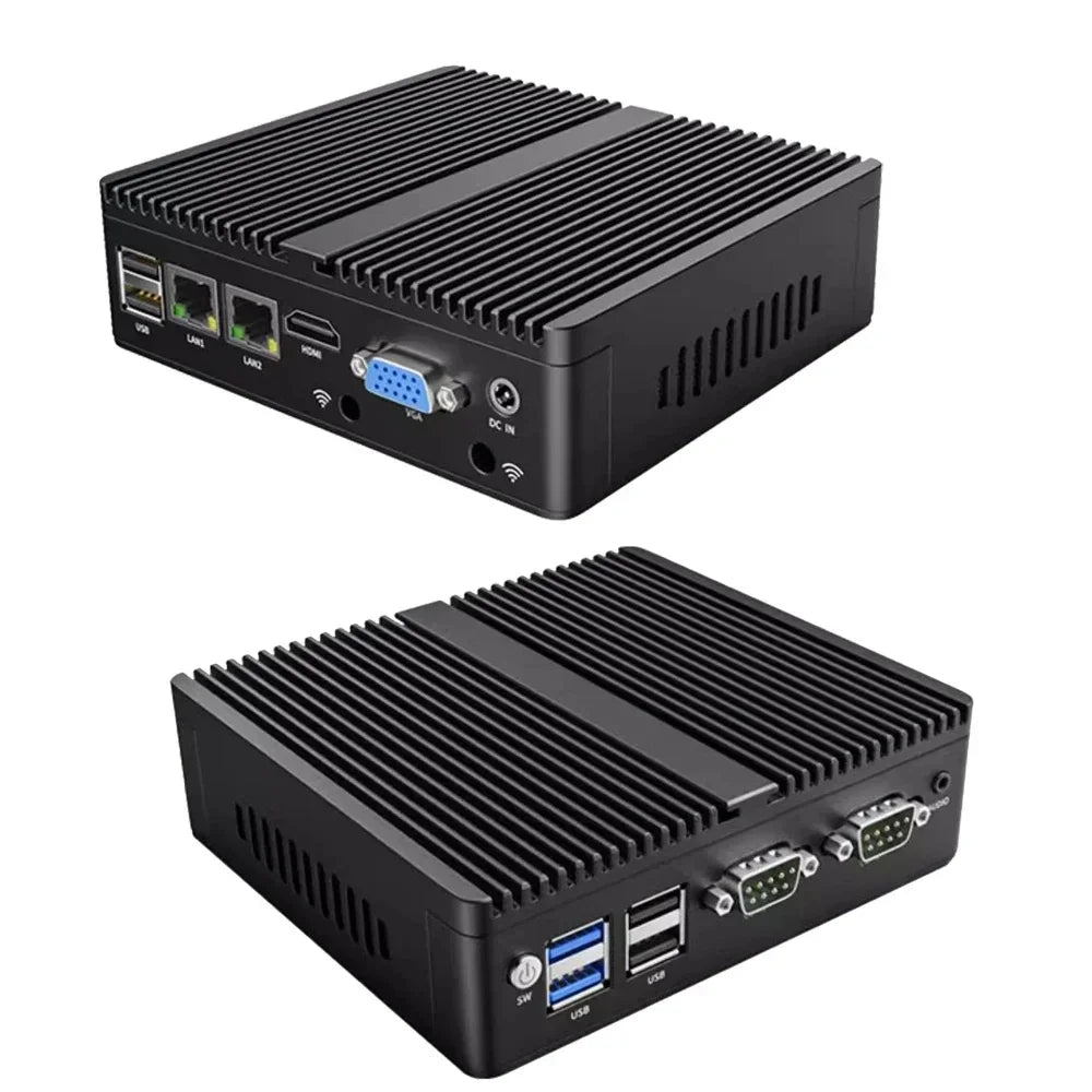 Mini PC Intel N2840 Desktop Computer Pfsense DDR3L Msata SSD 2Lan 2COM VGA HD Display