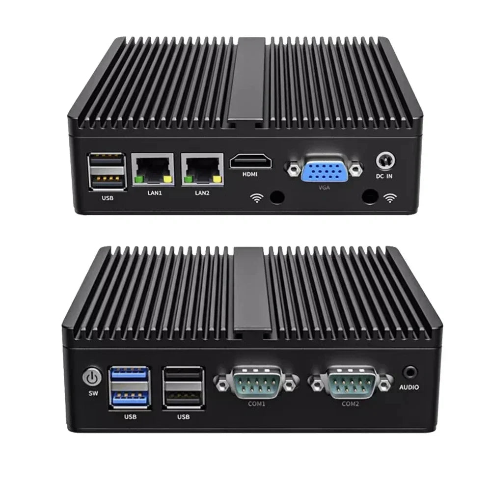 Mini PC Intel N2840 Desktop Computer Pfsense DDR3L Msata SSD 2Lan 2COM VGA HD Display